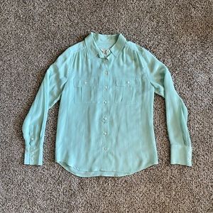J. Crew Button-Down Blouse Top. 100% Silk.